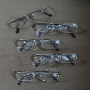 5 Pairs TRUVISION Readers +2.50 ~ Unisex FRAMELESS Eyeglasses
